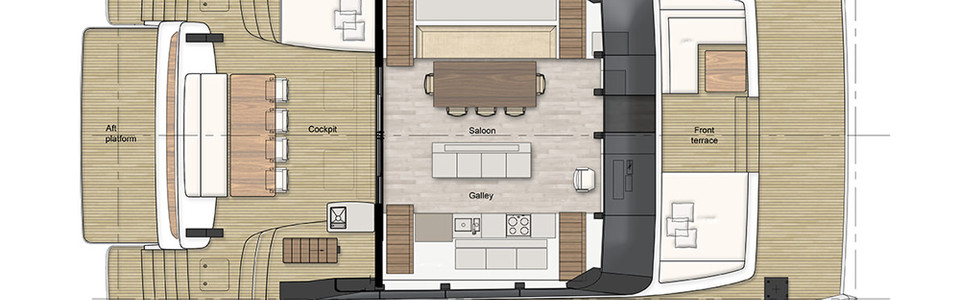 Sunreef 60 Power Cubierta Principal (Opcional 3)