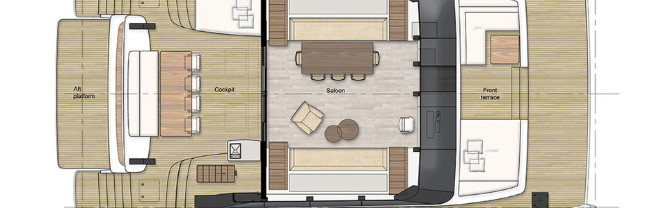 Sunreef 60 Power Cubierta Principal (Opcional)
