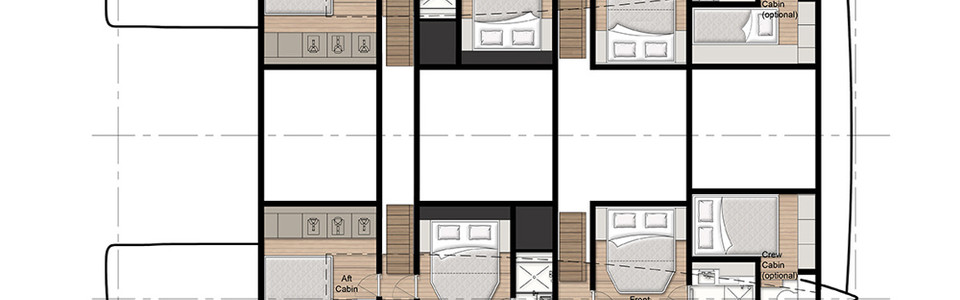 Sunreef 60 Power Cubierta Inferior (Opcional 3)