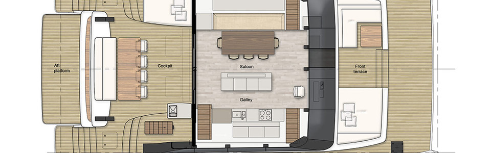 Sunreef 60 Power Cubierta Principal (Opcional 2)