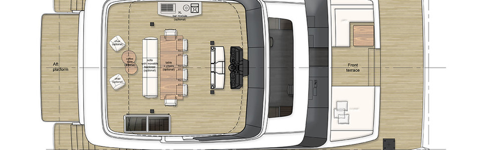 Sunreef 60 Power Cubierta de Flybridge