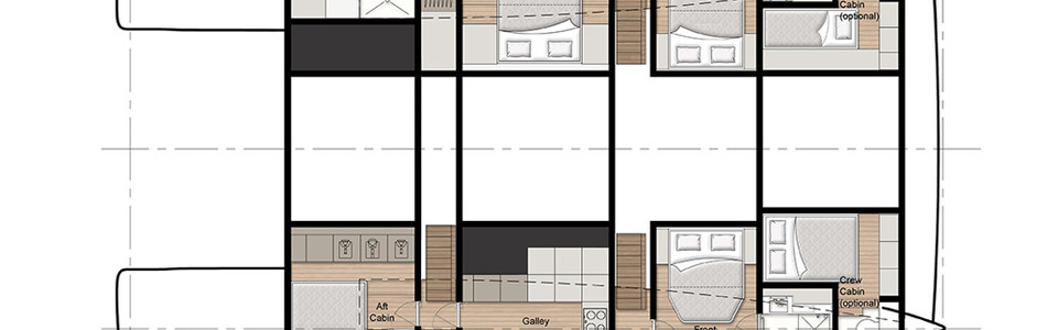 Sunreef 60 Power Cubierta Inferior