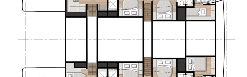 Sunreef 70 Power Нижняя Палуба