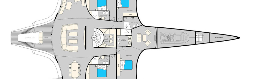 Sunreef 150 Power Trimaran Hauptdeck