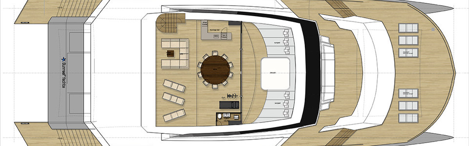 Sunreef 150 Power Флайбридж Палуба
