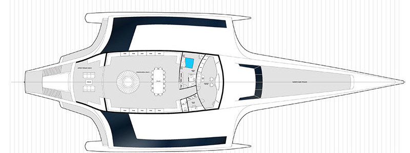 Sunreef 210 Power Trimaran Oberdeck