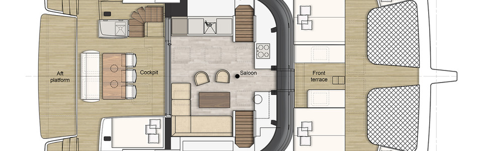 Sunreef 50 Главная Палуба