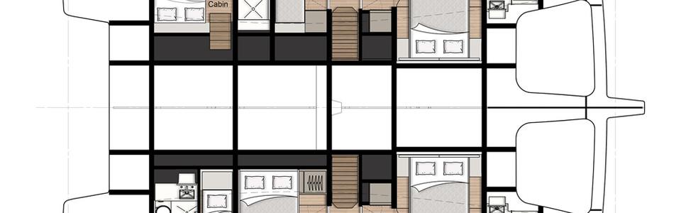 Sunreef 50 Нижняя Палуба