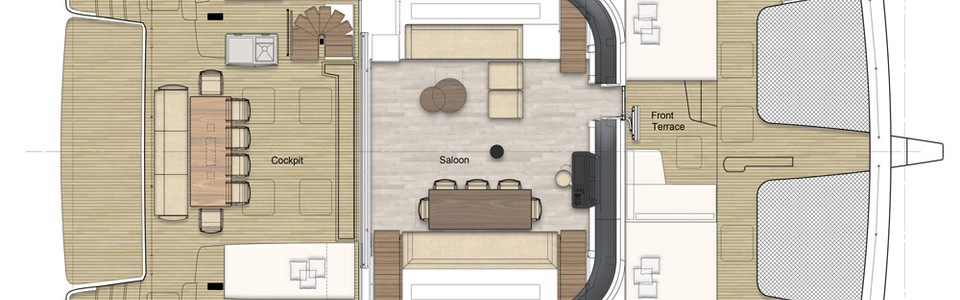 Sunreef 60 Главная Палуба