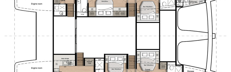 Sunreef 70 Нижняя Палуба (Опционально 5)