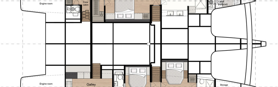 Sunreef 70 Нижняя Палуба (Опционально 2)