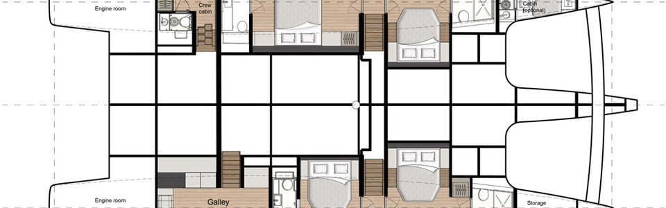 Sunreef 70 Нижняя Палуба (Опционально)