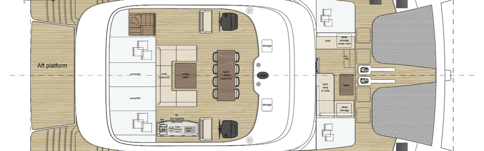 Sunreef 70 Флайбридж Палуба 2