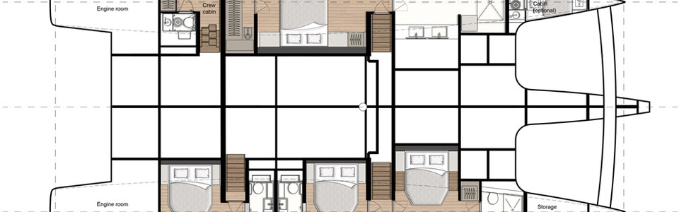 Sunreef 70 Нижняя Палуба (Опционально 4)