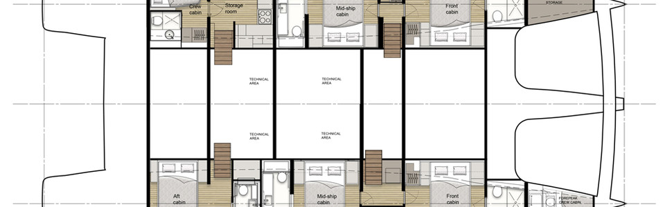 Sunreef 80 Нижняя Палуба (Опционально 3)