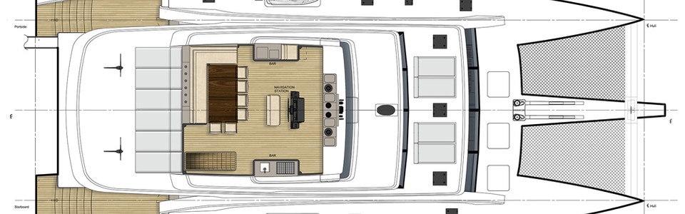Sunreef 88 DD Flybridge Deck