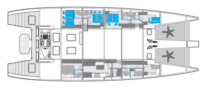 Sunreef 102 Ponte Inferiore (Opzionale)