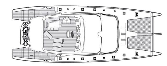 Sunreef 102 Cubierta de Flybridge