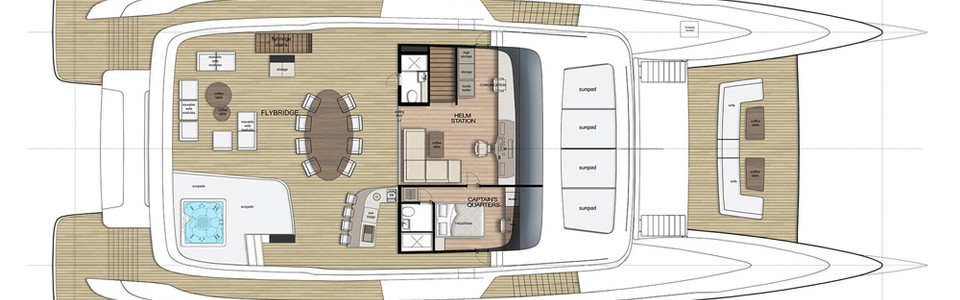 Sunreef 120 Power Flybridge Deck