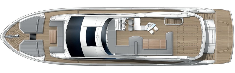 Sunseeker 76 Yacht Cubierta de Flybridge
