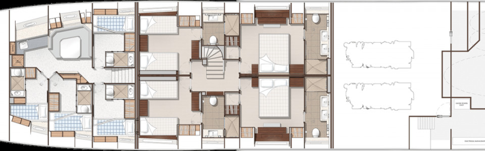 Sunseeker 131 Yacht Нижняя Палуба