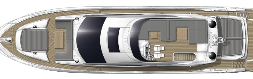 Sunseeker 74 Sport Yacht Plano Exterior