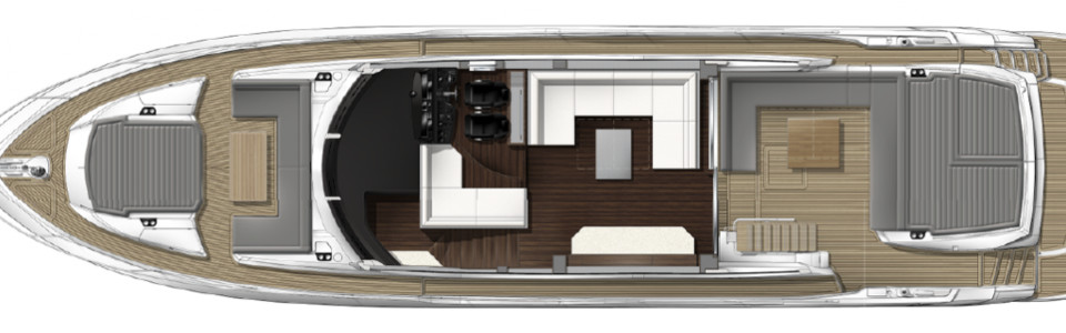 Sunseeker 74 Sport Yacht Cubierta Principal