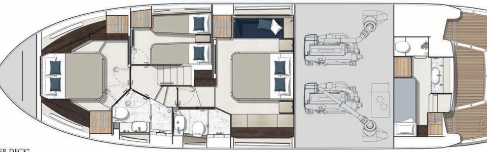 Sunseeker 55 Manhattan Нижняя Палуба