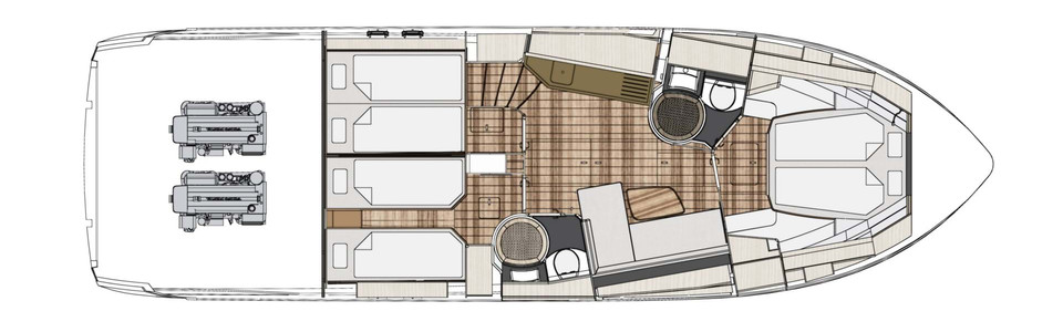 Windy 46 Chinook Lower Deck