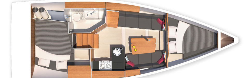 Hanse 315 Lower Deck