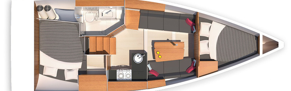 Hanse 315 Lower Deck (Optional)