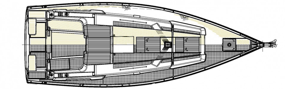 Hanse 388 Вид Сверху