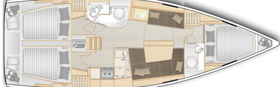 Hanse 388 Нижняя Палуба (Опционально 5)
