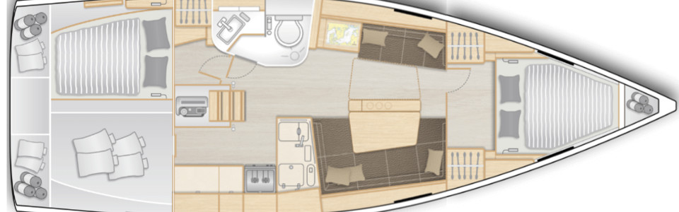 Hanse 388 Нижняя Палуба (Опционально 7)
