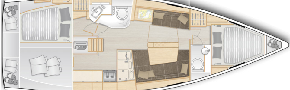 Hanse 388 Нижняя Палуба (Опционально)