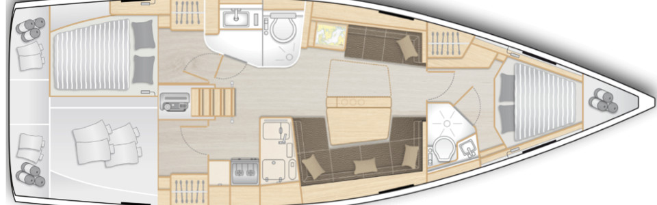 Hanse 418 Ponte Inferiore (Opzionale)