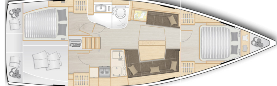 Hanse 418 Ponte Inferiore