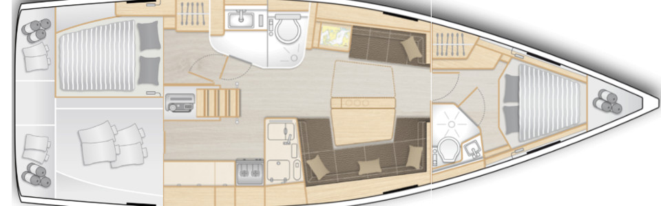 Hanse 418 Ponte Inferiore (Opzionale 2)