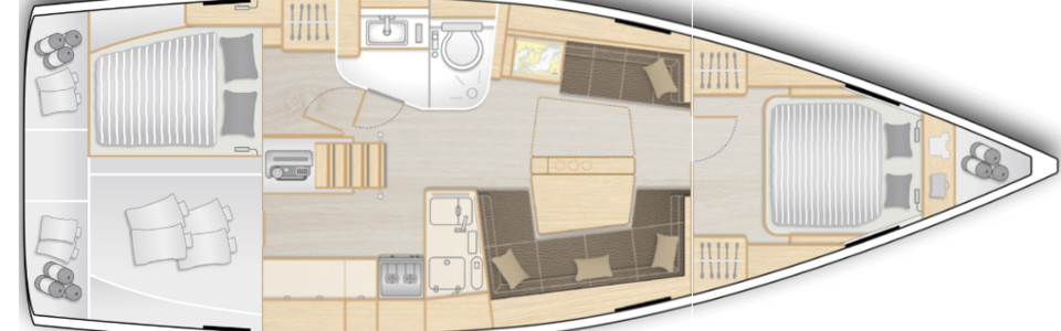 Hanse 418 Lower Deck (Optional 3)
