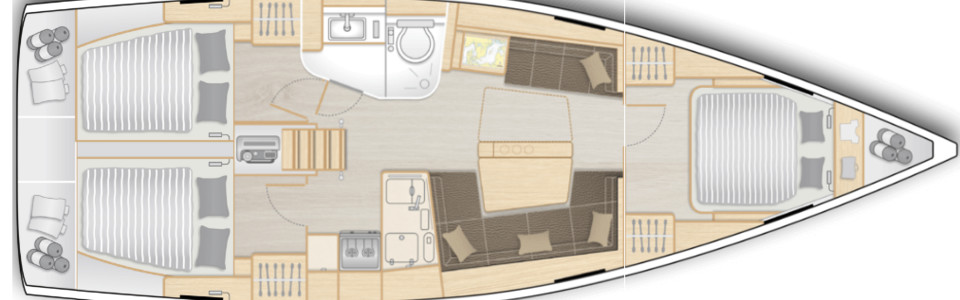 Hanse 418 Ponte Inferiore (Opzionale 4)