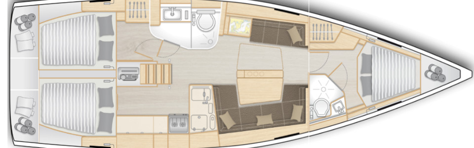 Hanse 418 Ponte Inferiore (Opzionale 6)