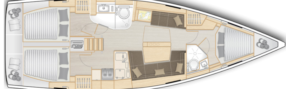 Hanse 418 Ponte Inferiore (Opzionale 5)