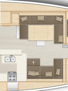 Hanse 588 Lower Deck (Optional 4)