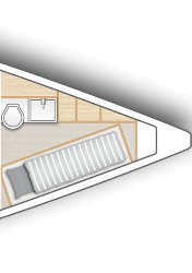 Hanse 588 Lower Deck (Optional 6)