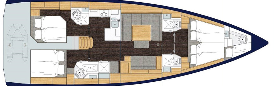 Bavaria C50 Нижняя Палуба (Опционально 6)