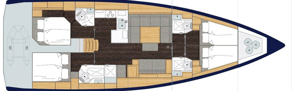 Bavaria C50 Нижняя Палуба (Опционально 5)
