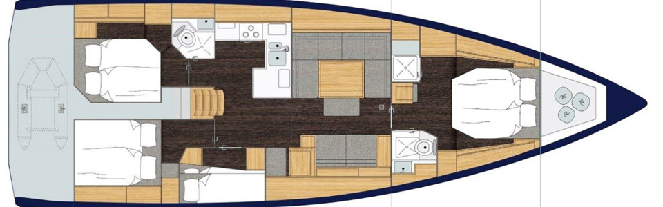 Bavaria C50 Нижняя Палуба (Опционально)