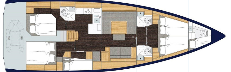 Bavaria C50 Нижняя Палуба (Опционально 8)