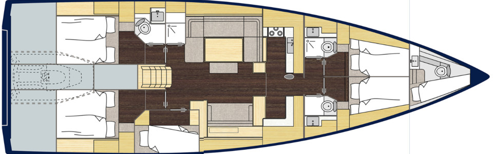 Bavaria C57 Pont Inférieur (Option 6)