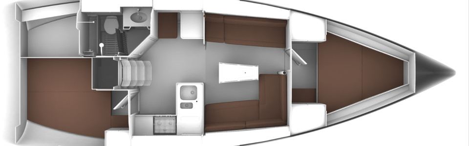 Bavaria 37 Cruiser Lower Deck (Optional)